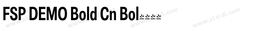 FSP DEMO Bold Cn Bol字体转换